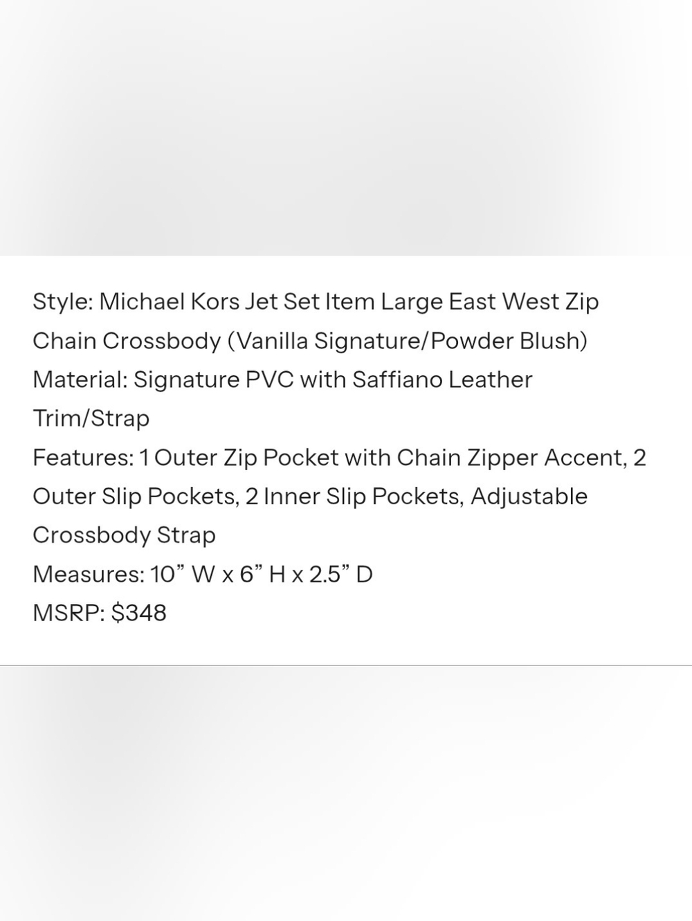 Michael Kors Jet Set Large Logo Crossbody Bag - Picture 14 of 14